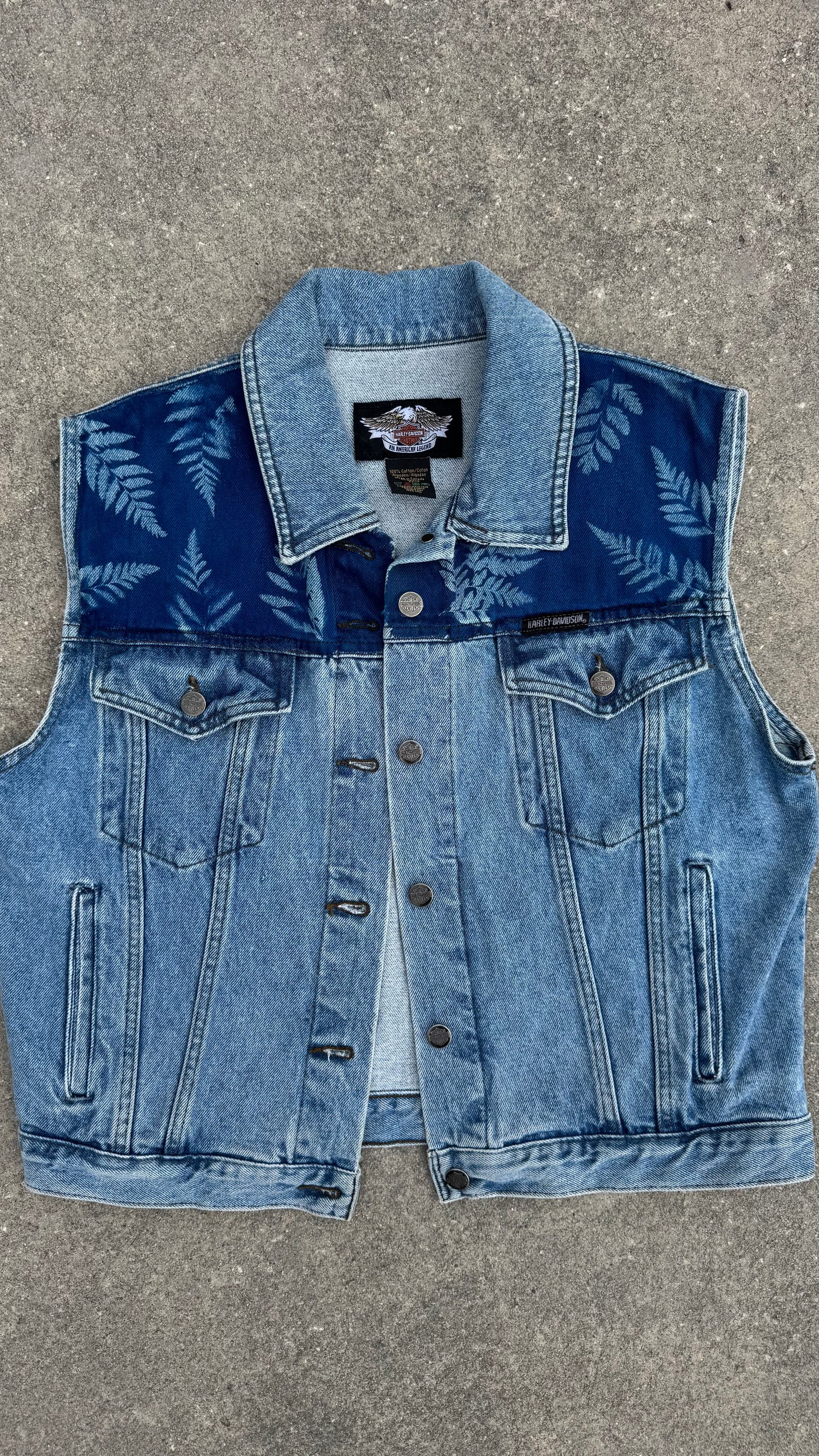 Harley Davidson Jean Vest • Large