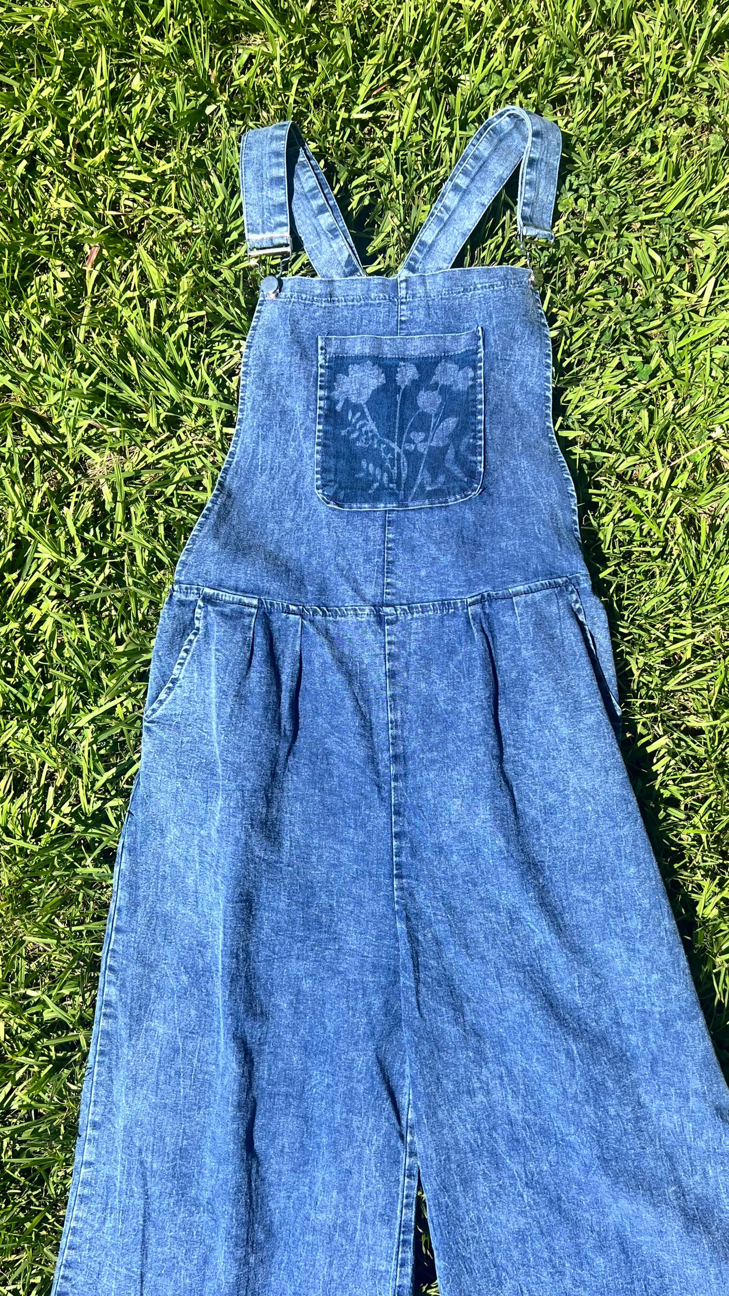 Denim Flare Overalls • 36x30