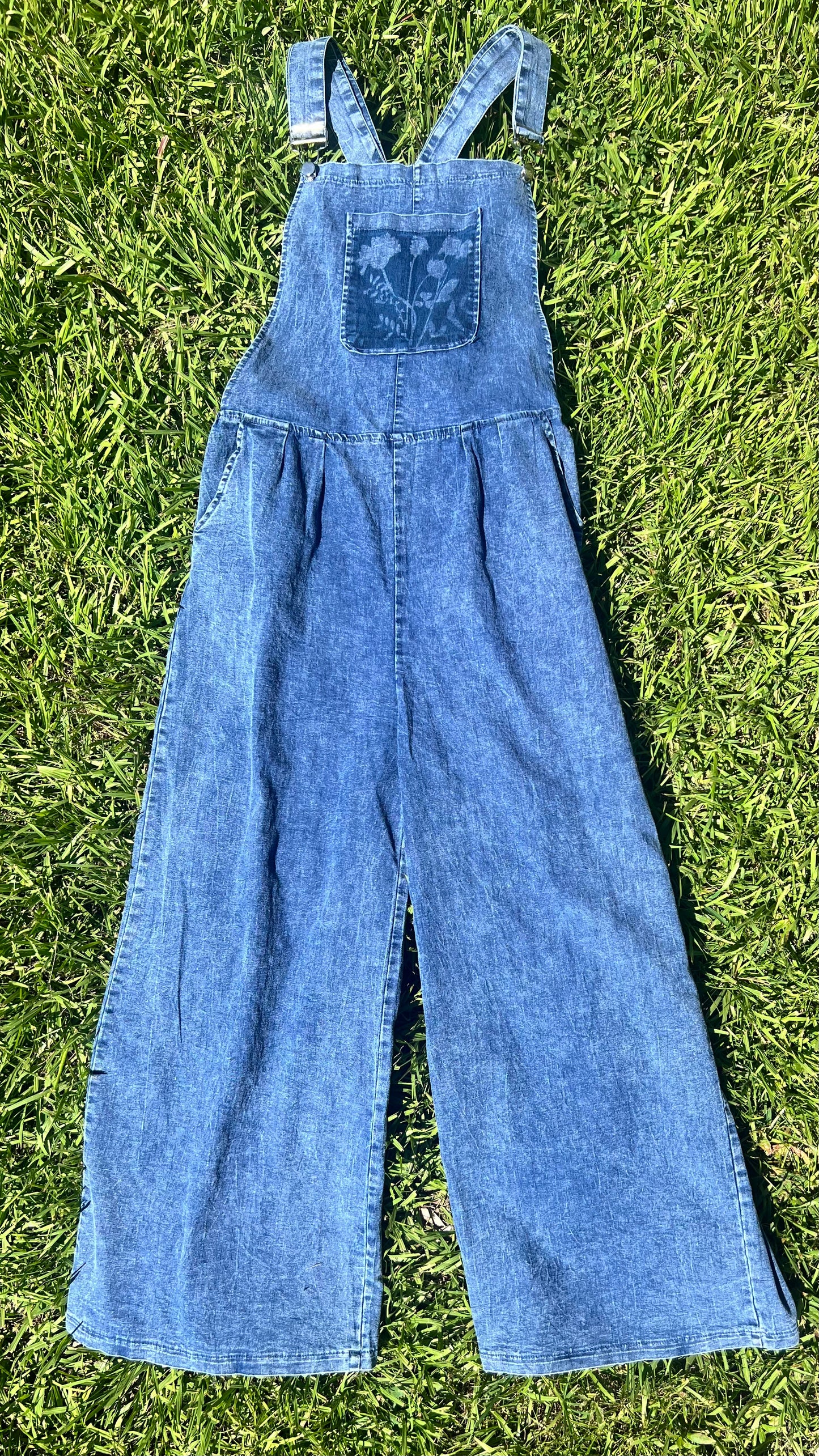 Denim Flare Overalls • 36x30