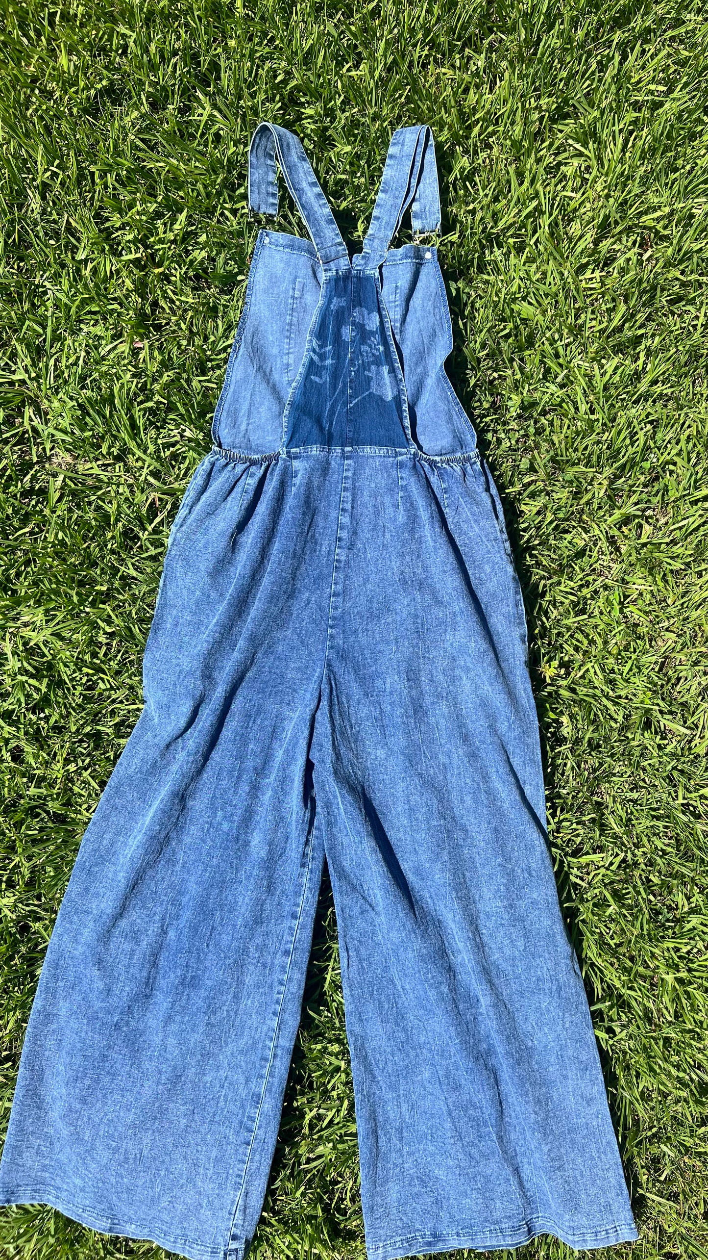 Denim Flare Overalls • 36x30