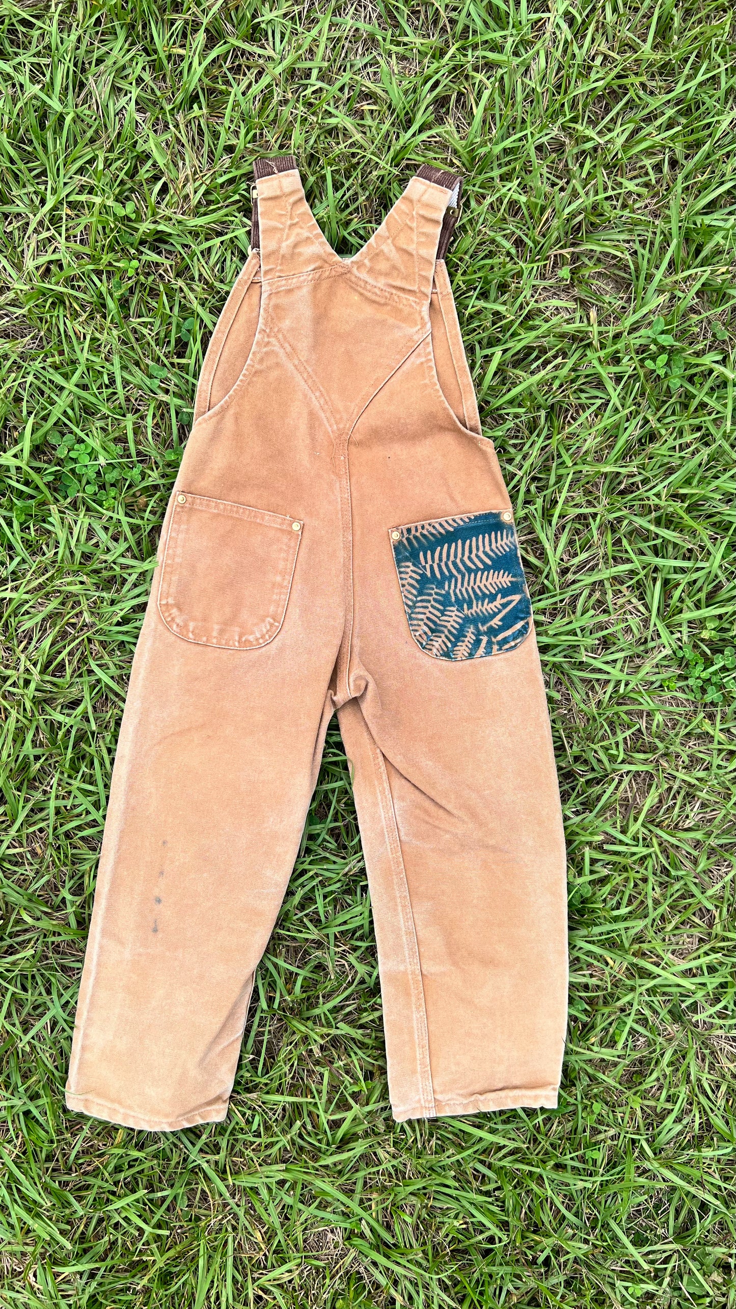 Carhartt Vintage Tan Overalls • Youth 7-8