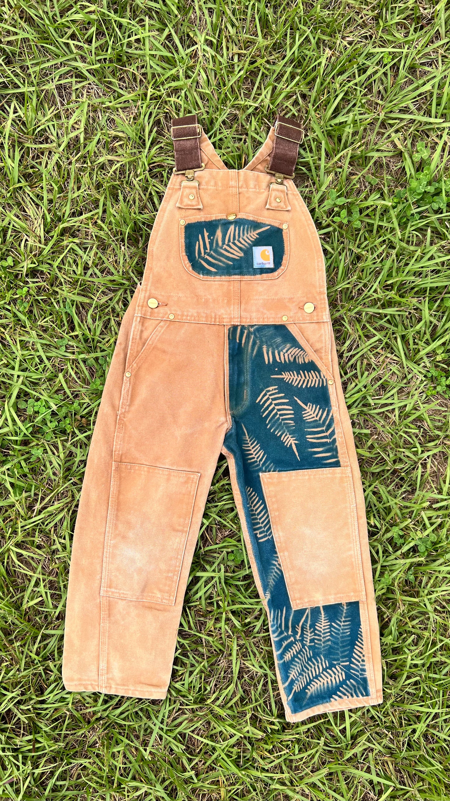 Carhartt Vintage Tan Overalls • Youth 7-8