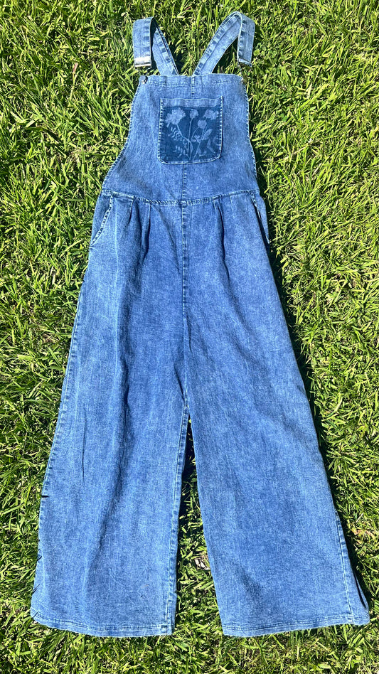 Denim Flare Overalls • 36x30