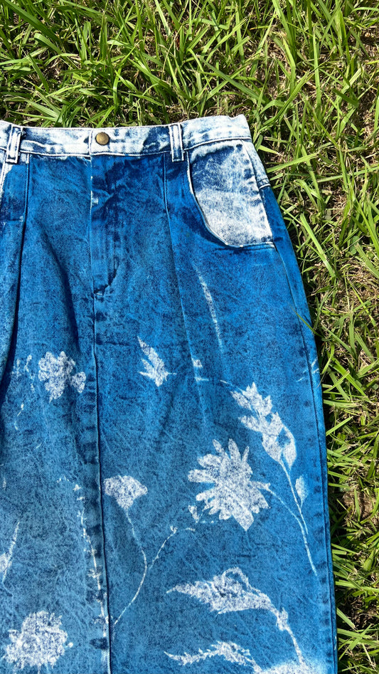 Vintage Carlyle Acid Washed Skirt • 28